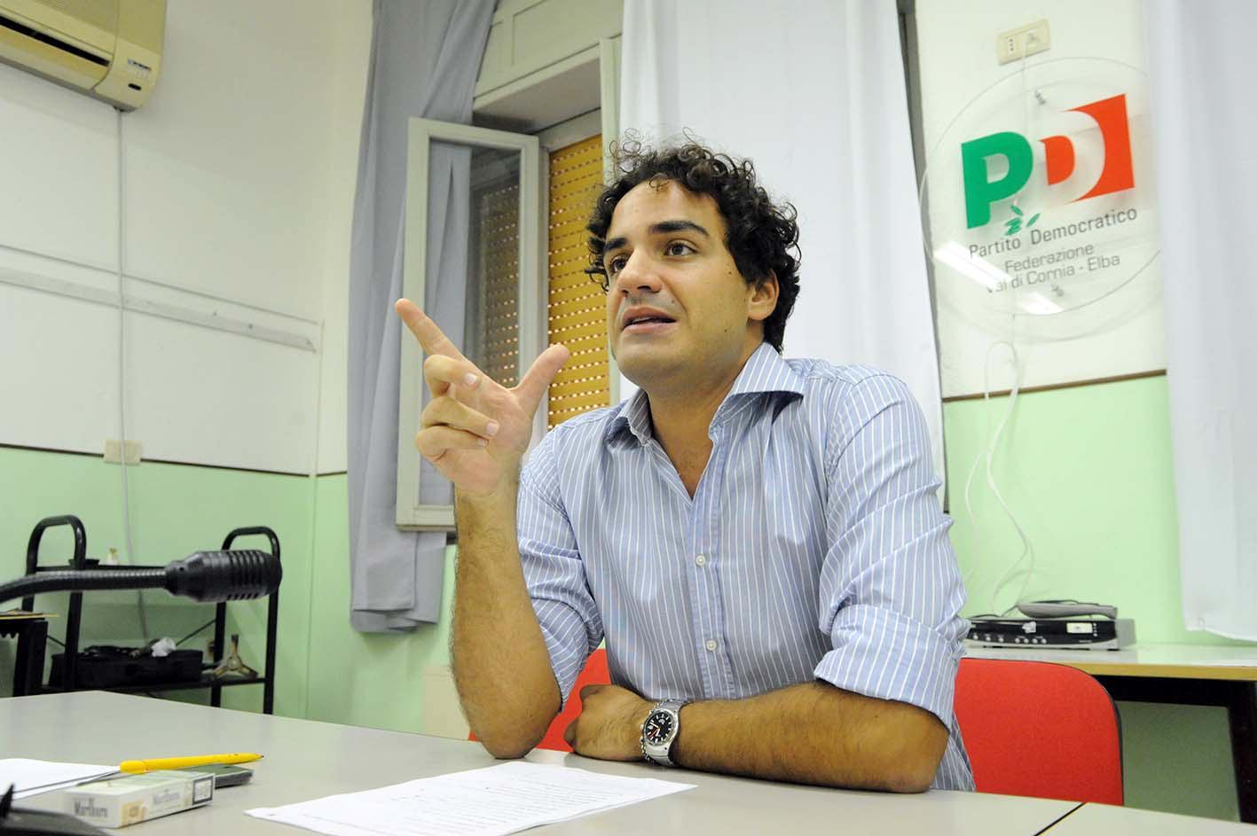 Il segretario della federazione Val di Cornia, Valerio Fabiani (foto PaBar)