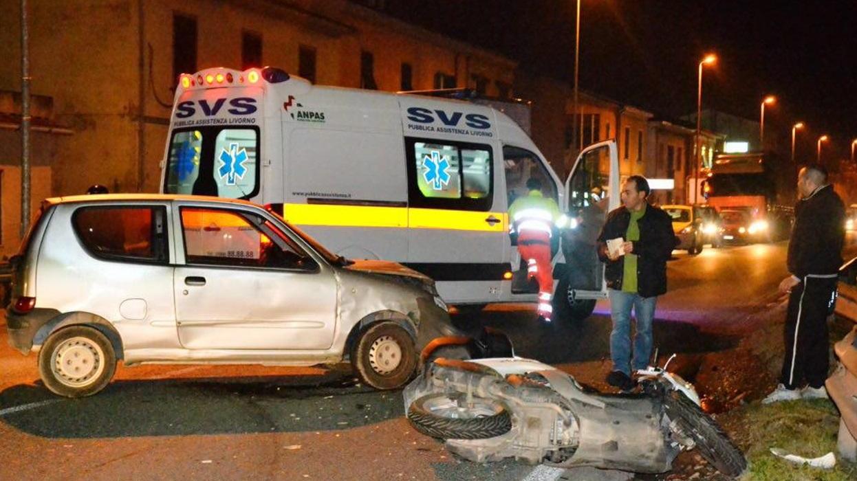 Il luogo dell'incidente all'incrocio fra via Aiaccia e l'Aurelia (Silvestri Pentafoto)
