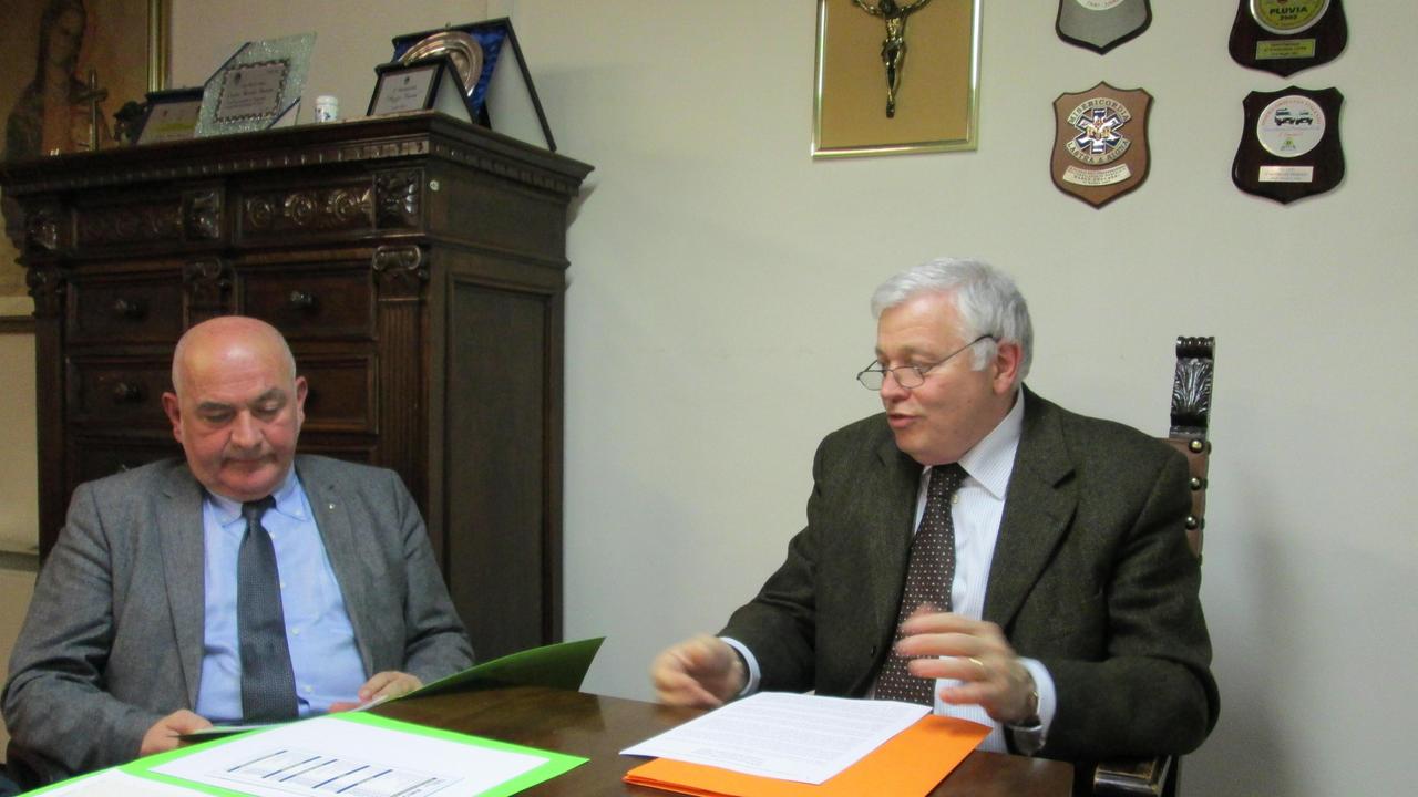 Il presidente della Misericordia di Pistoia Sergio Fedi (a destra) con il direttore Roberto Fratoni