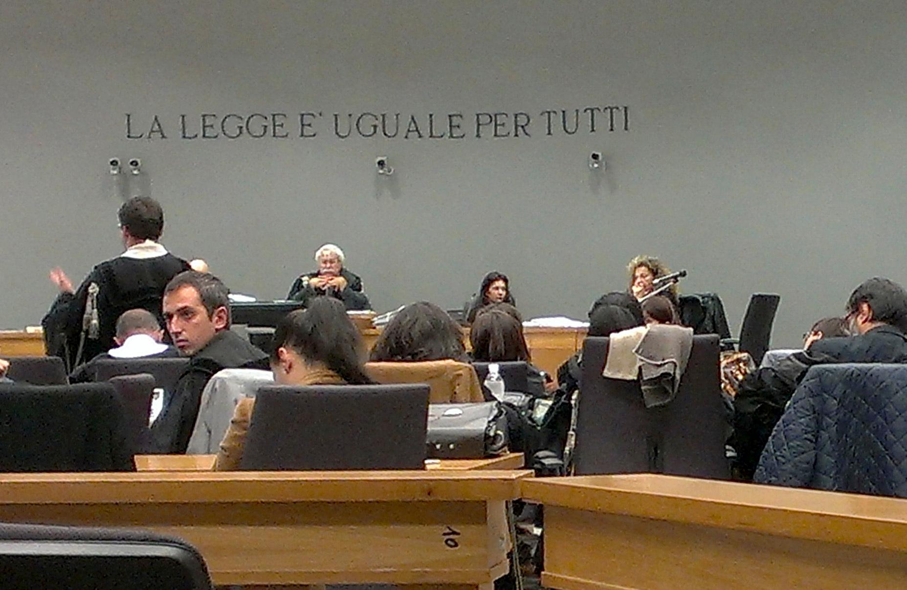 Un'aula del tribunale di Firenze