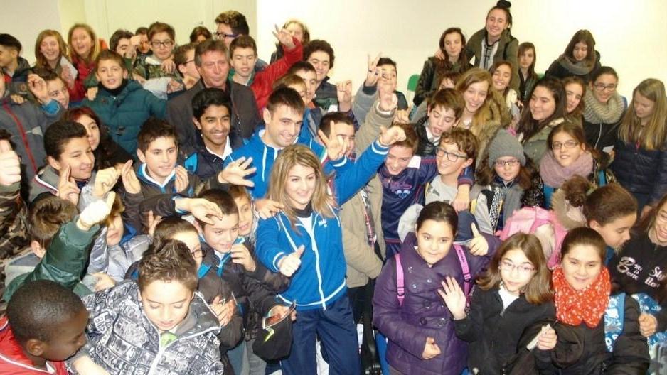 Studenti a lezione dai campioni del mondo di ju jitsu