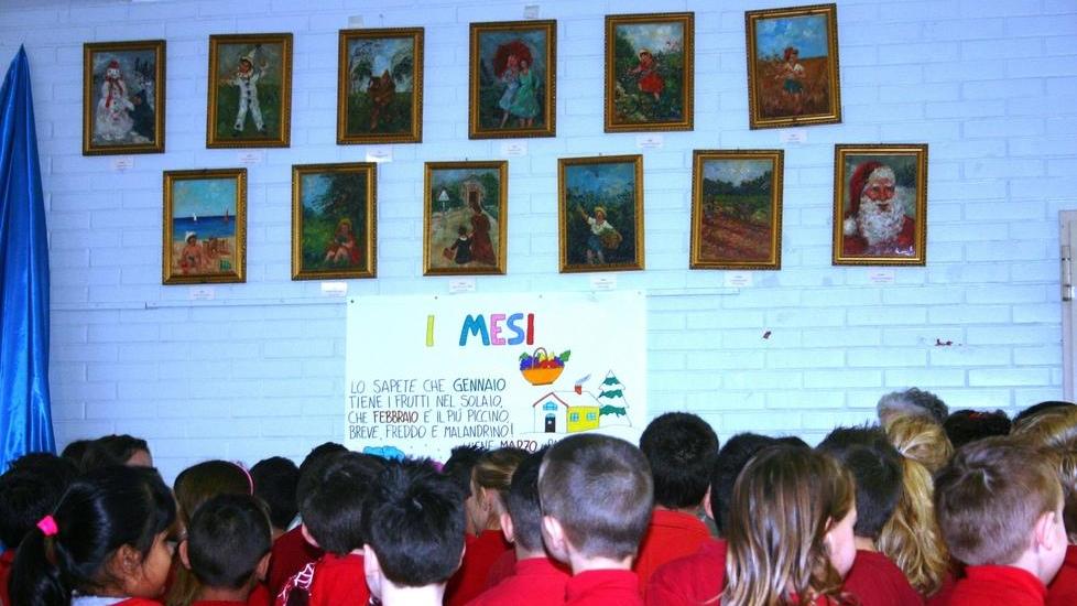 Regala venti quadri alla scuola raffiguranti i 12 mesi dell’anno