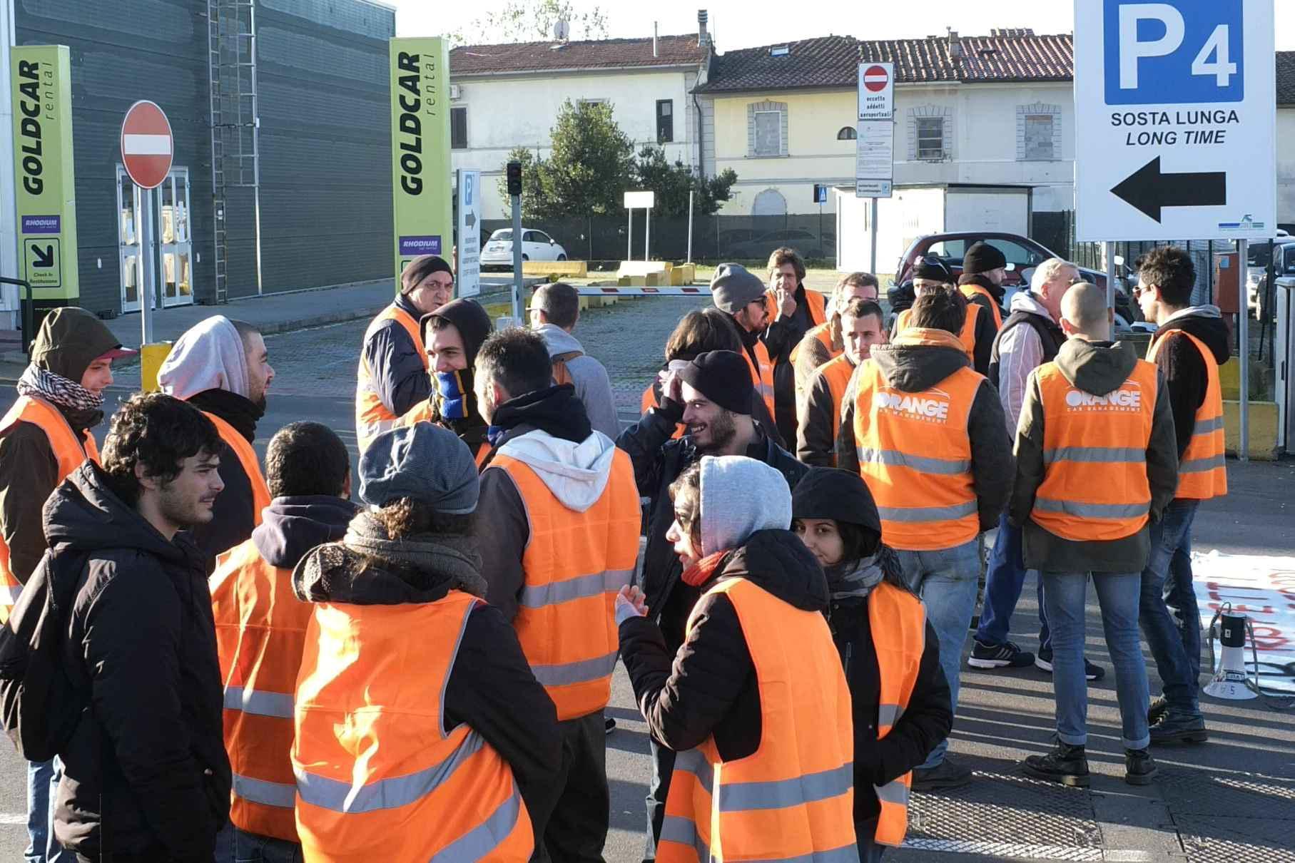 Una protesta dei dipendenti della Gb
