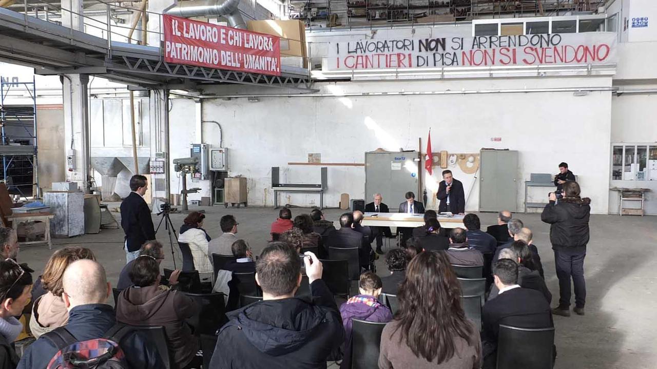 Un'assemblea nei Cantieri navali