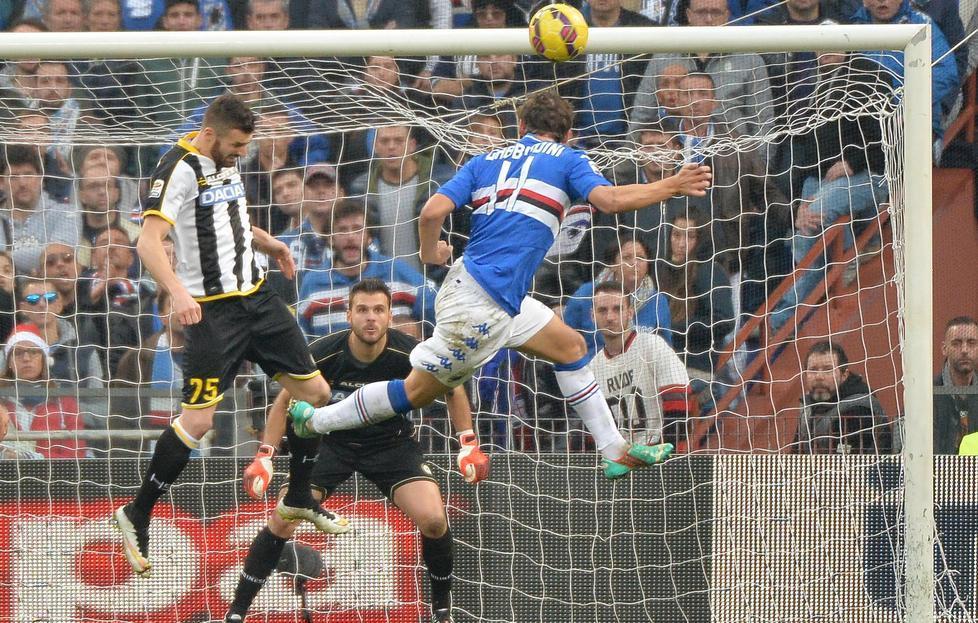 L’Udinese spaventa la Sampdoria e la frena 