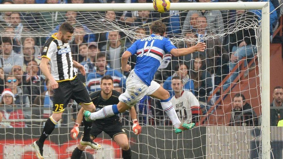 L’Udinese spaventa la Sampdoria e la frena