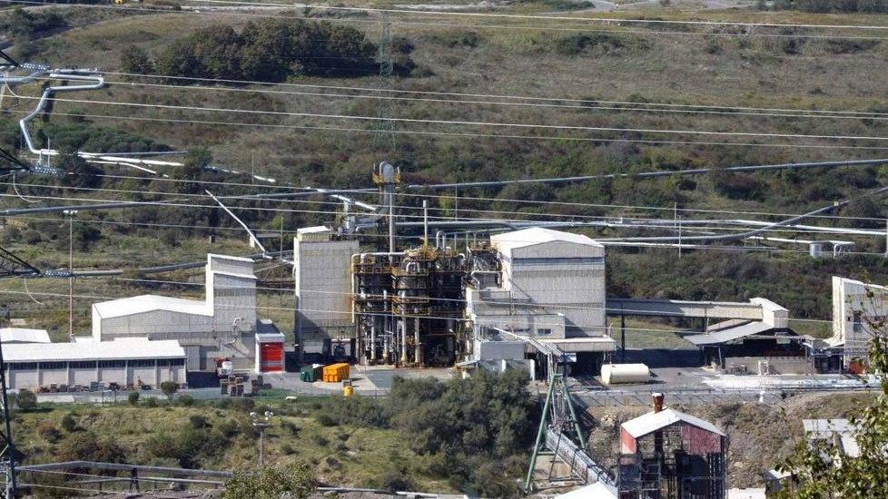 Una veduta dall'alto della Società chimica Larderello