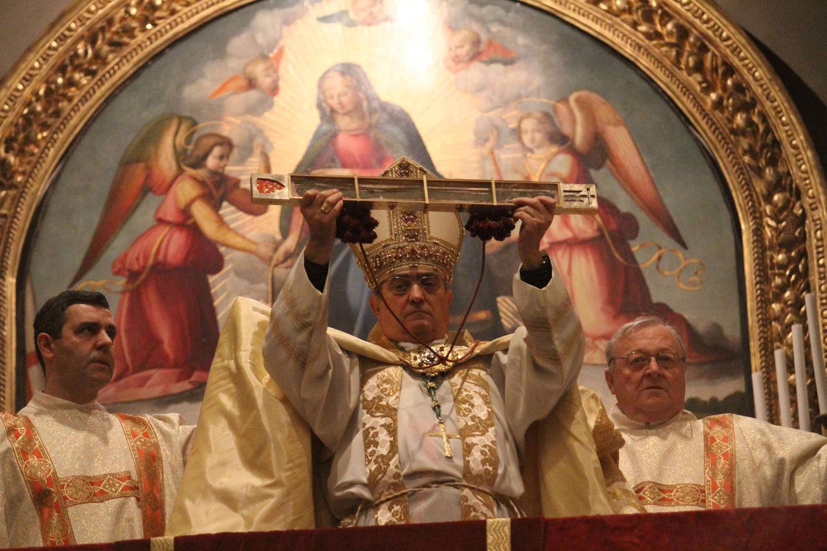 L'Ostensione del Sacro cingolo in cattedrale l'anno scorso 