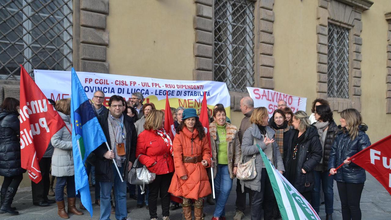 Una protesta dei dipendenti