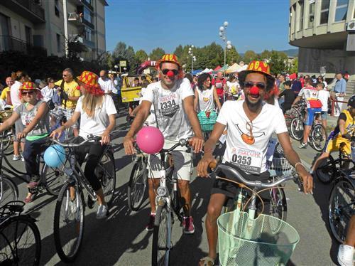 Un momento della biciclettata 2014