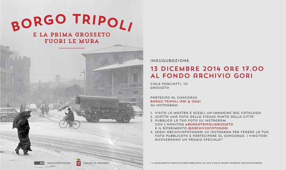 Nevicata nel 1956 in piazza Rosselli o della Vasca a Grosseto