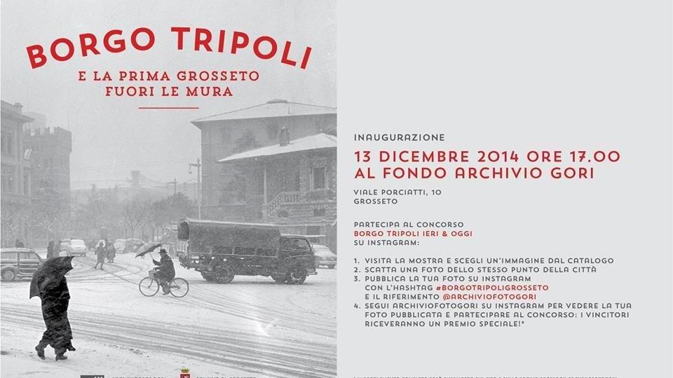 Nevicata nel 1956 in piazza Rosselli o della Vasca a Grosseto