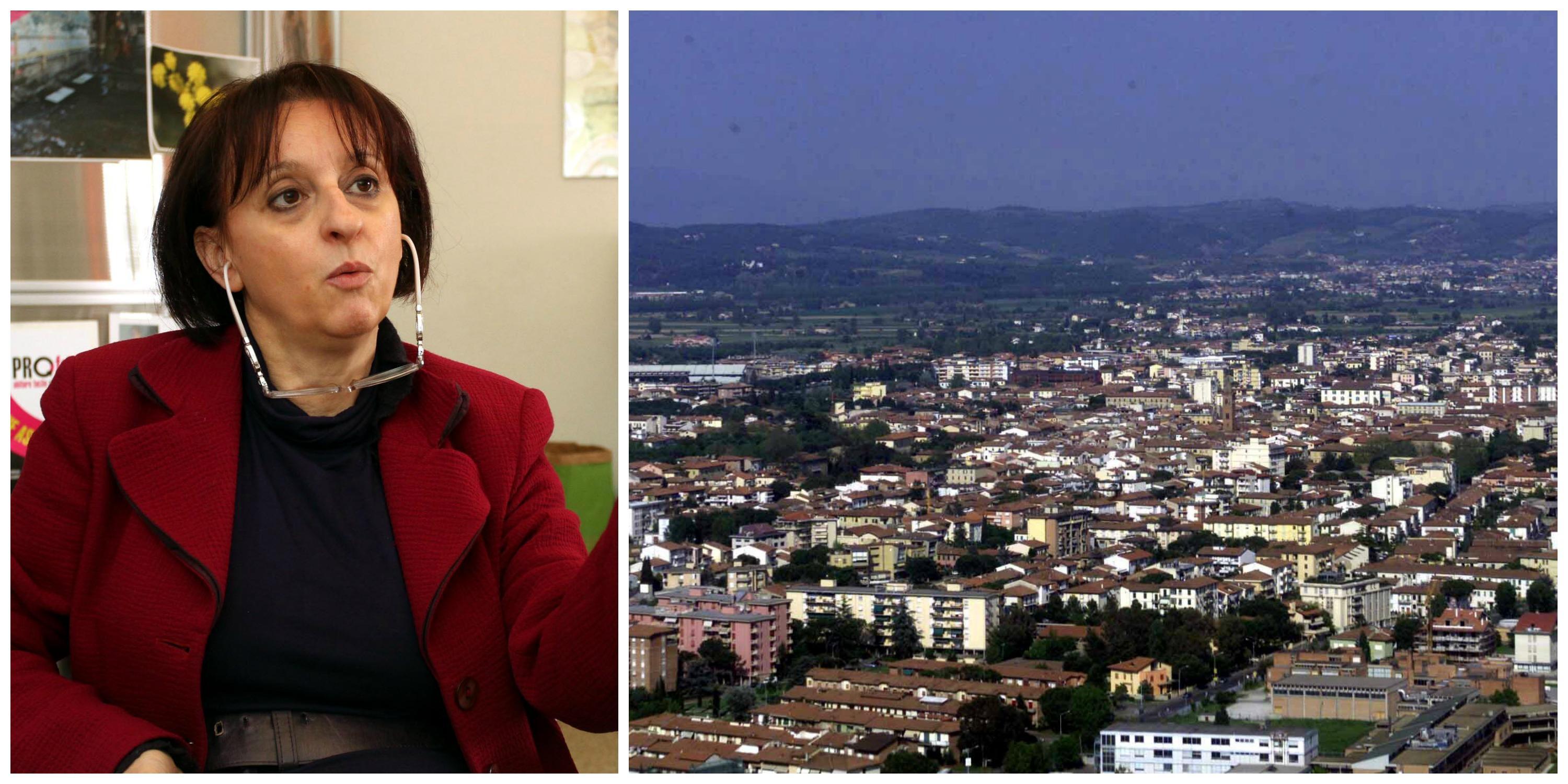 Il direttore di Publicasa Lorena Leoncini e una veduta di Empoli