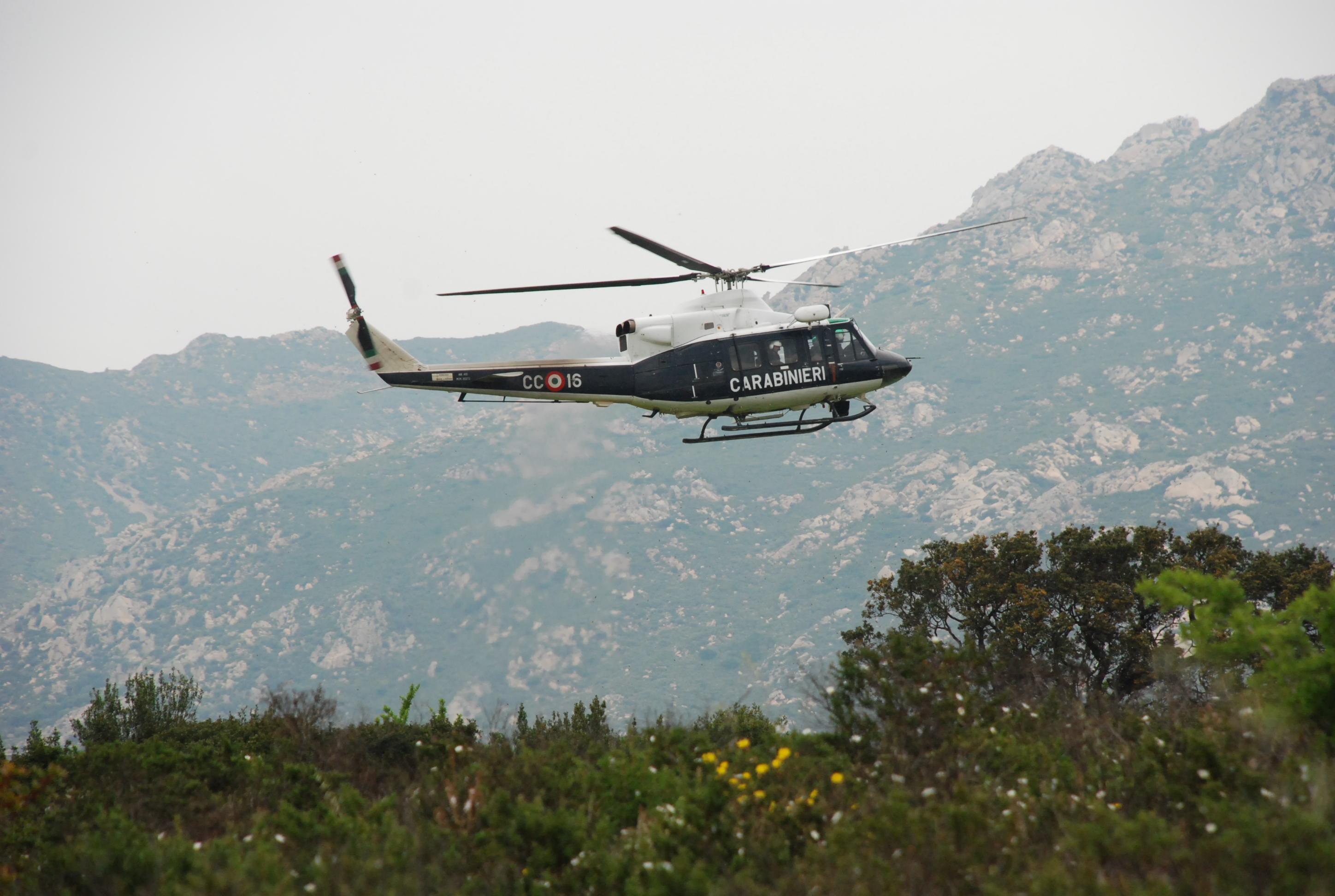 Un elicottero dei carabinieri