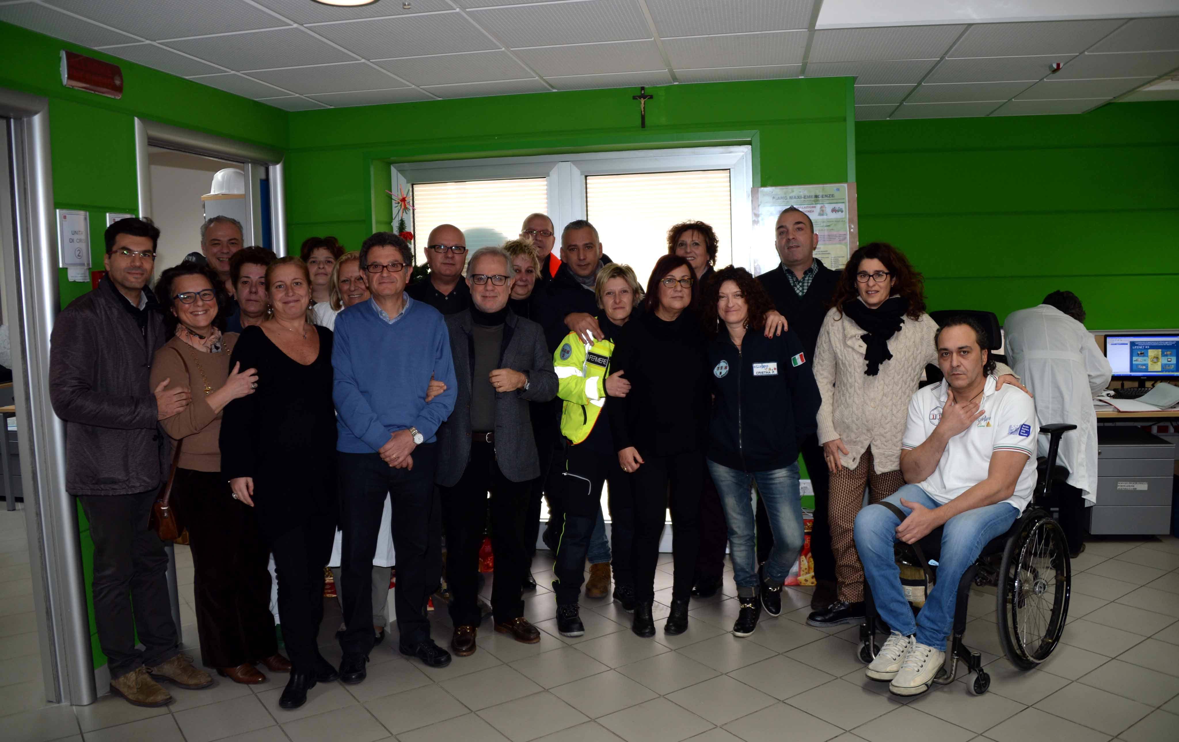 Festa alla centrale del 118 di Pisa