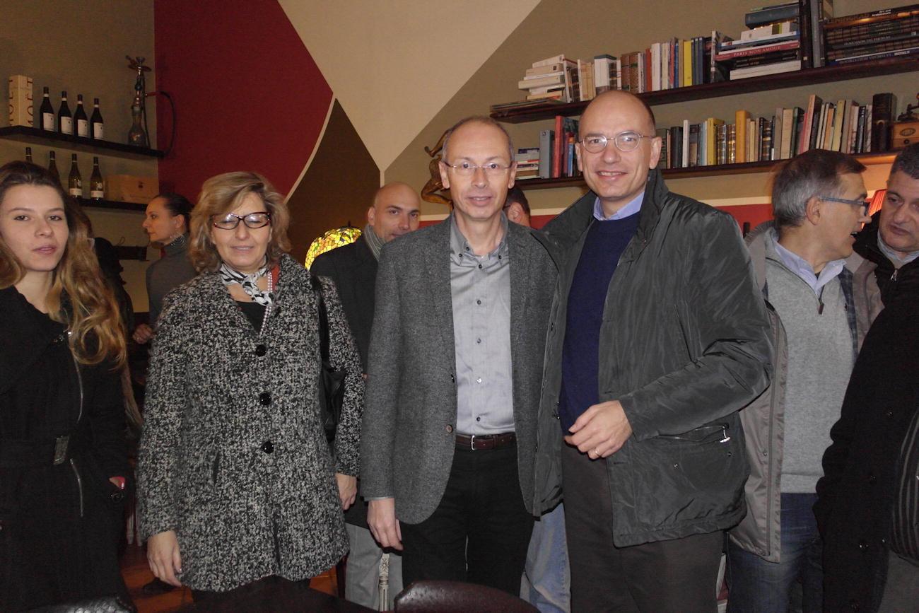 Da sinistra Andrea Pieroni ed Enrico Letta