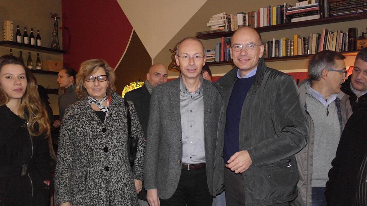 Da sinistra Andrea Pieroni ed Enrico Letta