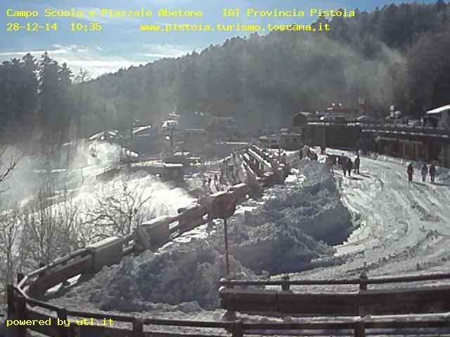 Le prime immagini delle piste innevate (dalla pagina www.abetonecam.com)