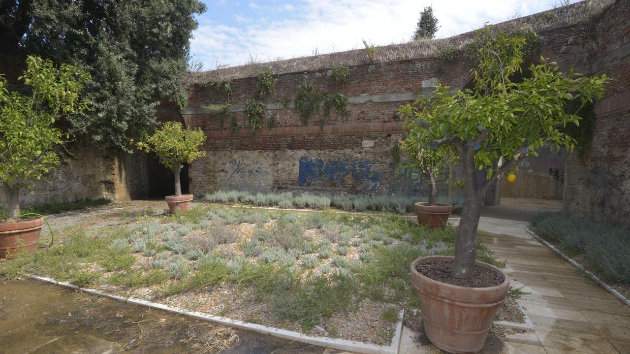 La cannoniera A delal troniera del Bastione Maiano sulle Mura di Grosseto