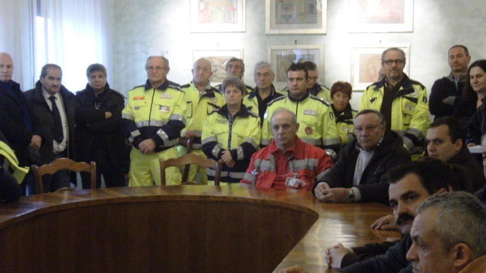 Ringraziamenti ai volontari al lavoro per la piena del Po