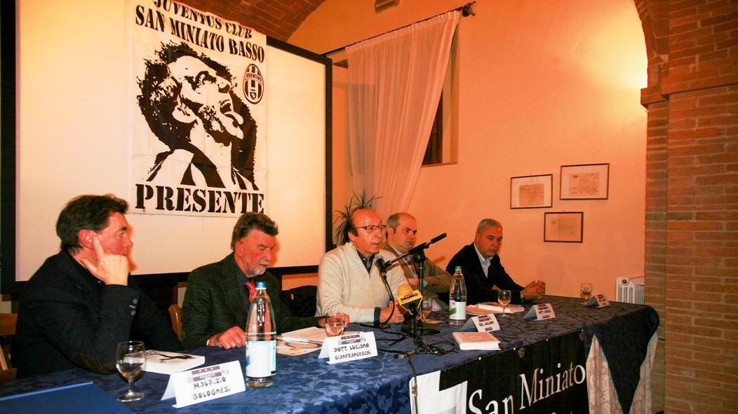 Un momento della presentazione del libro di Moggi