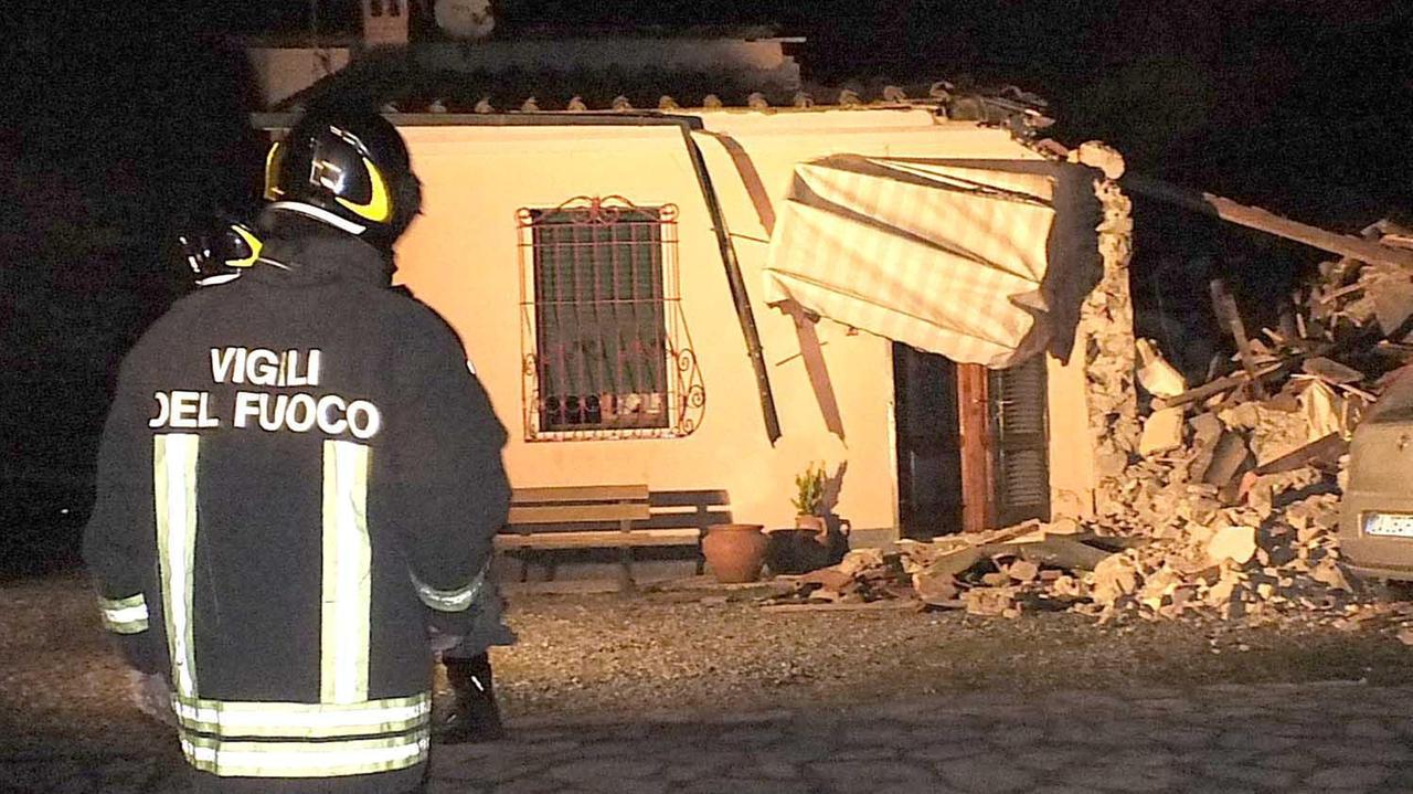 La casa distrutta dalla frana