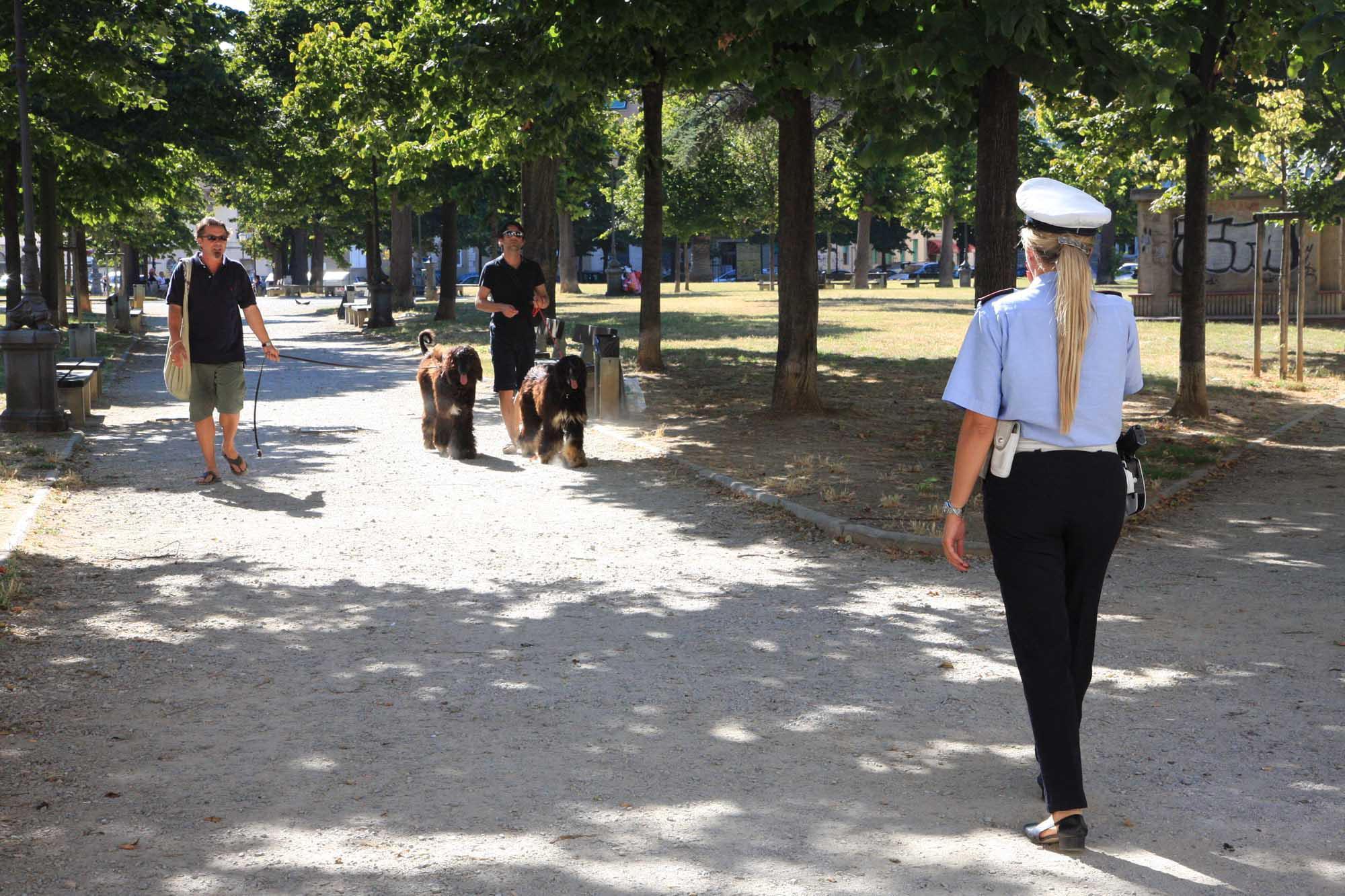 La polizia municipale attenta alla custodia dei cani da parte dei proprietari
