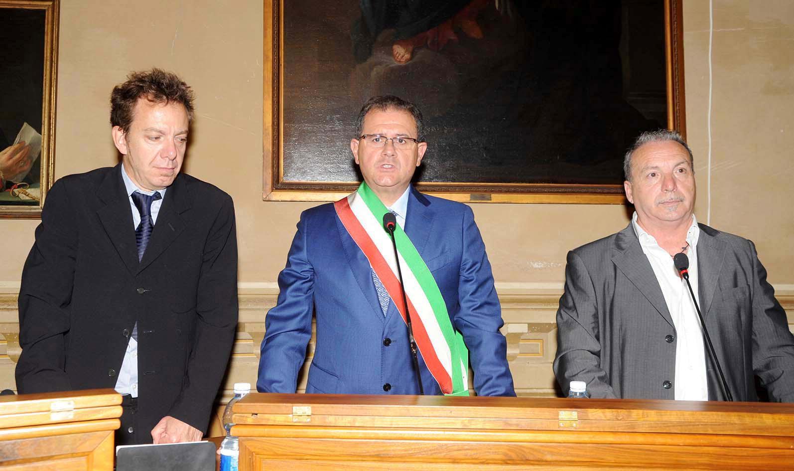 Il vicesindaco Stefano Ferrini e il sindaco Massimo Giuliani