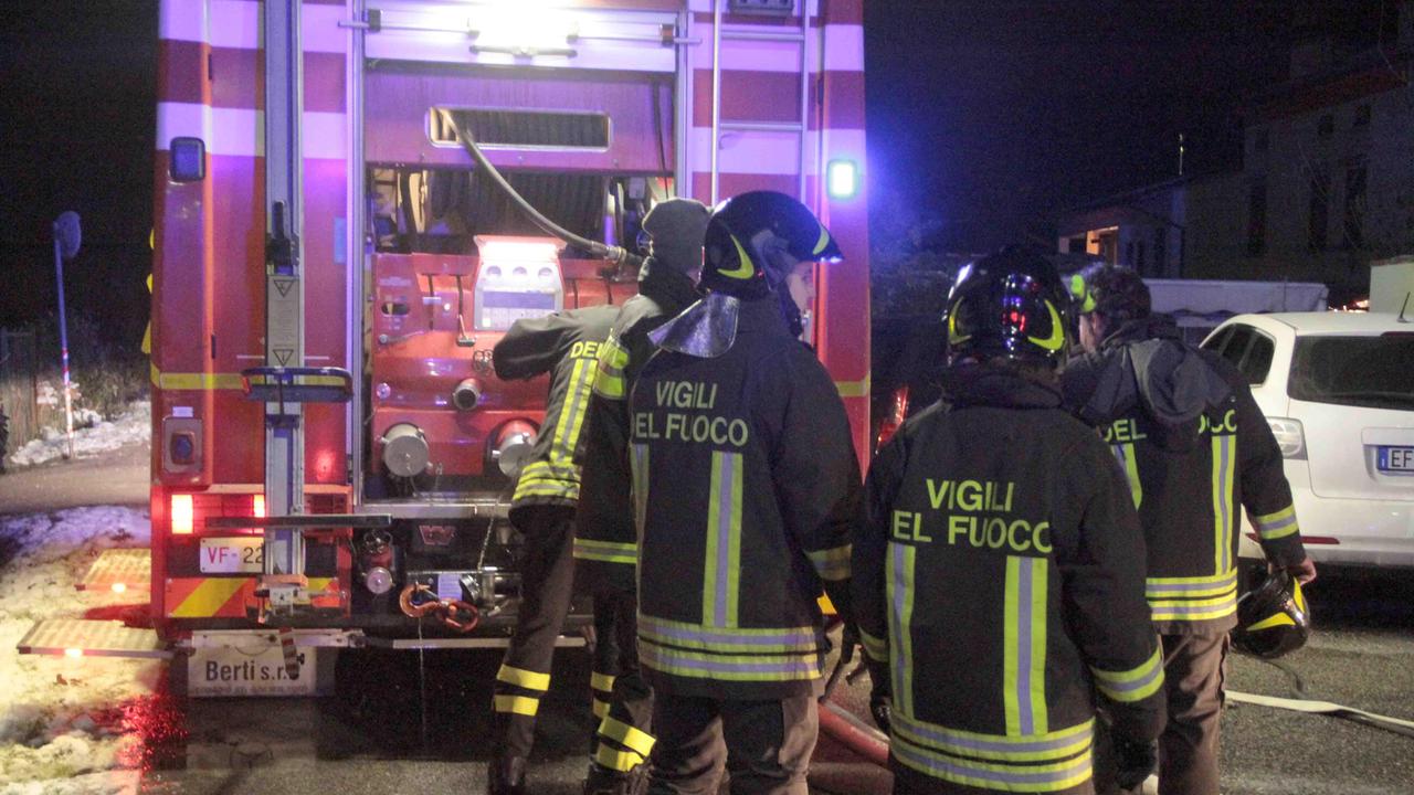 I vigili del fuoco in azione