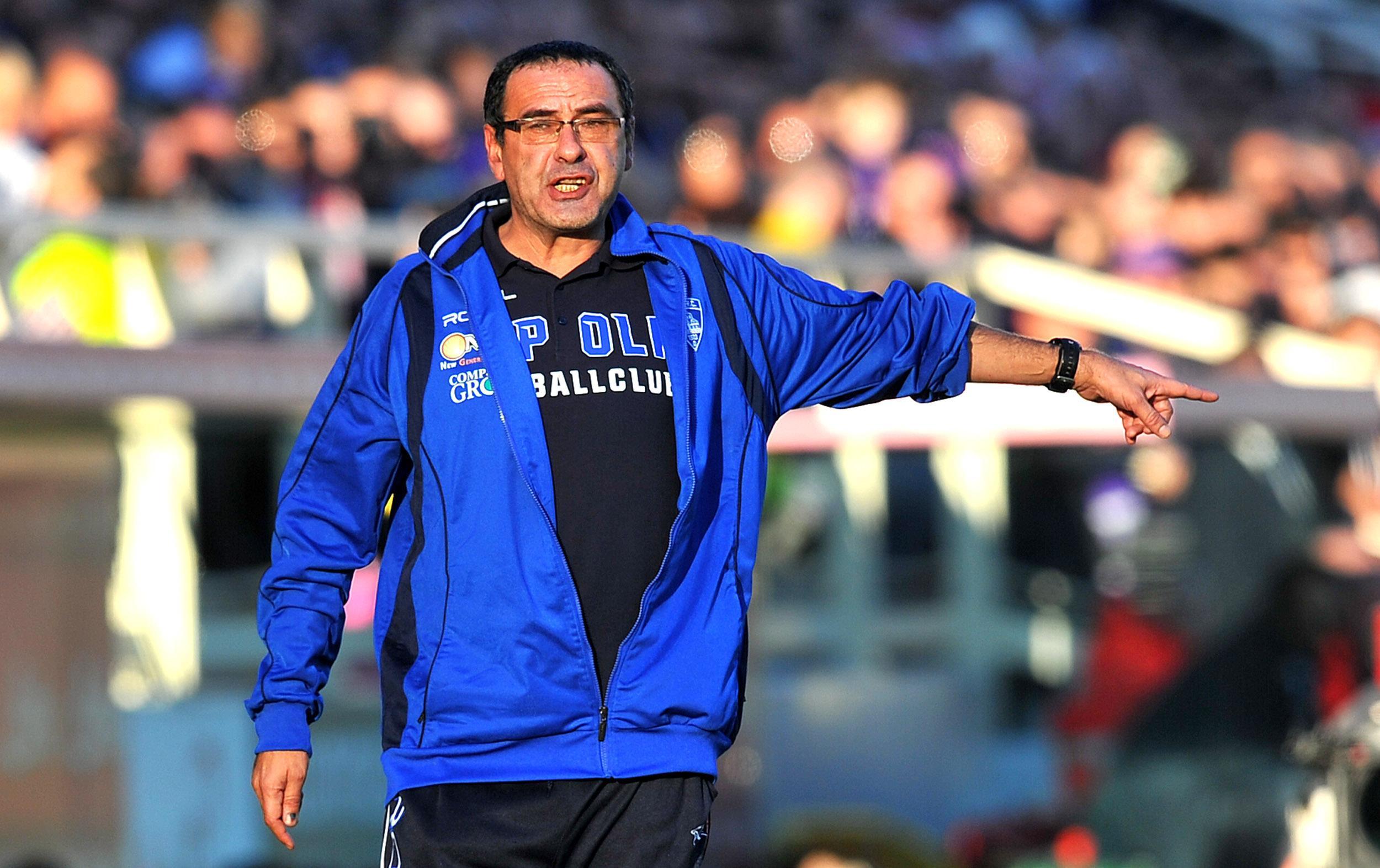Il mister dell'Empoli Maurizio Sarri