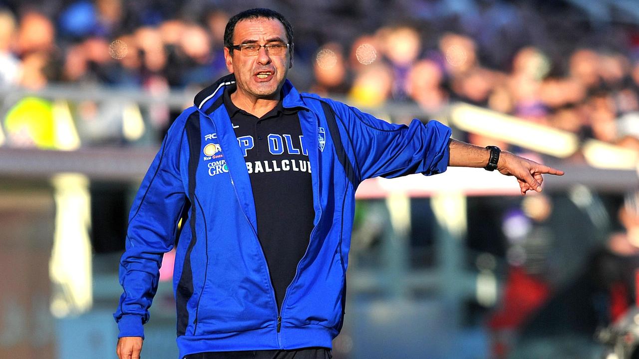 Il mister dell'Empoli Maurizio Sarri
