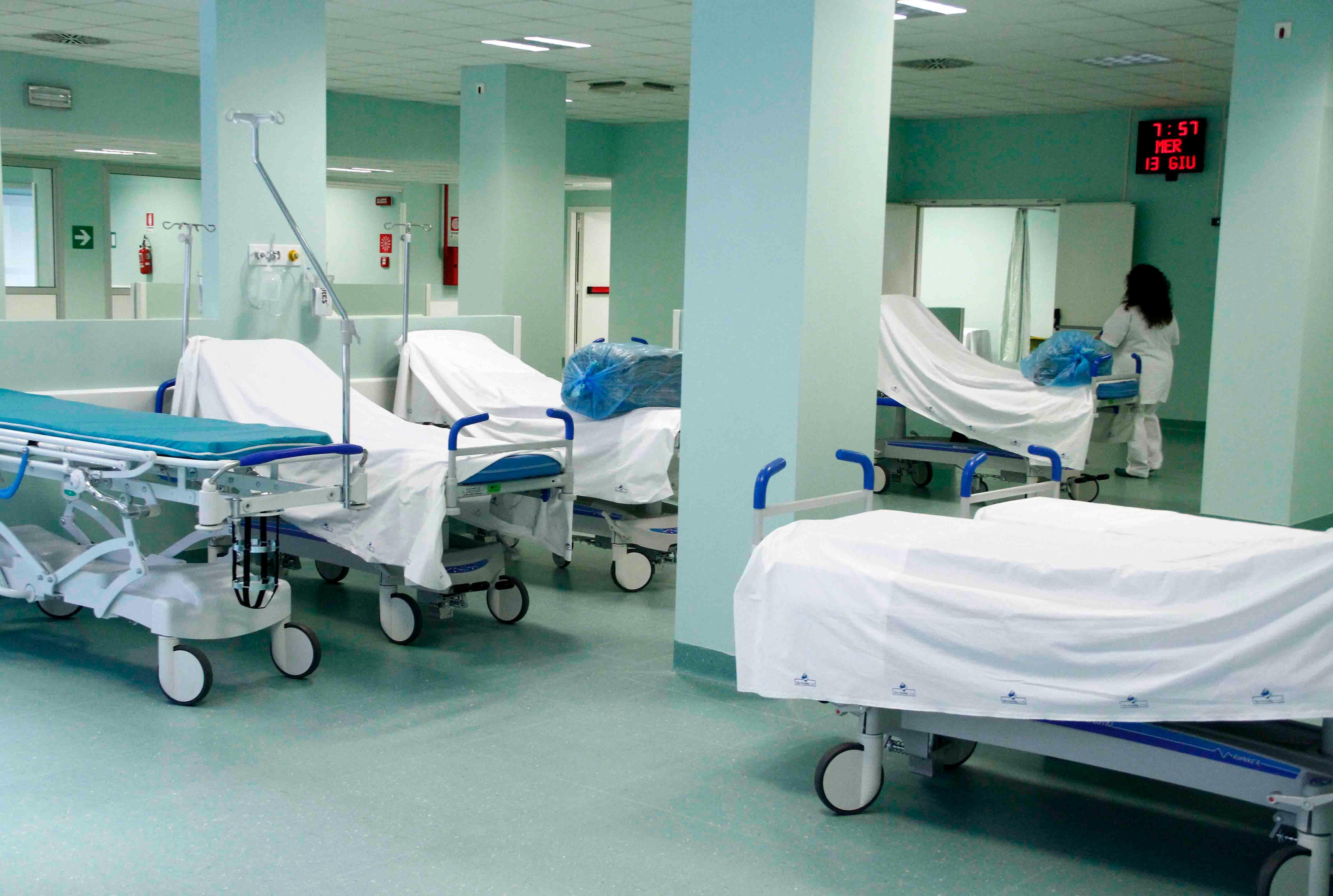 L'interno del pronto soccorso a Cona