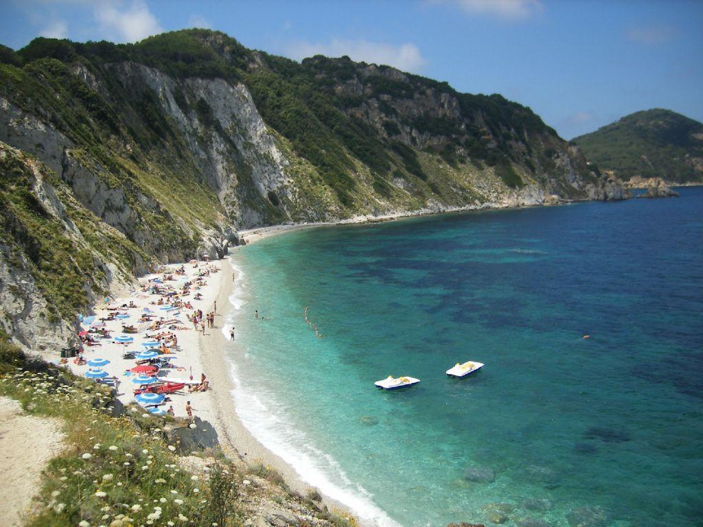 La spiaggia del Sansone a Portoferraio