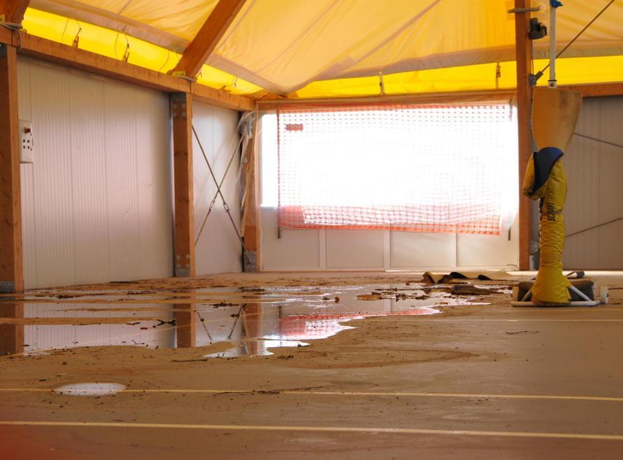 La palestra di Stabbia danneggiata dal tornado