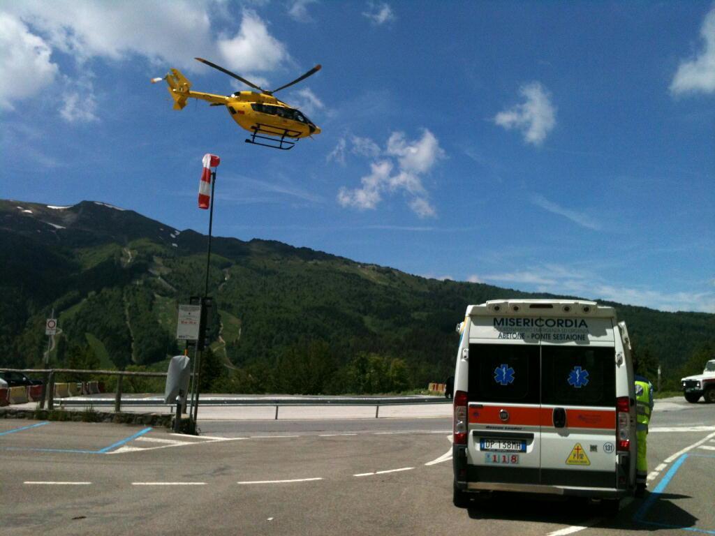 Un intervento dell'elisoccorso Pegaso all'Abetone (foto d'archivio)