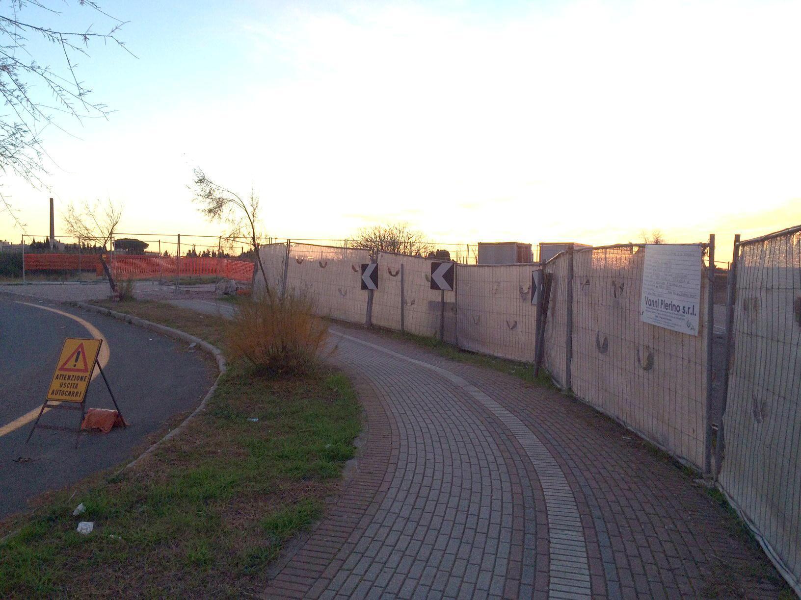 Il cantiere sul fiume Cecina