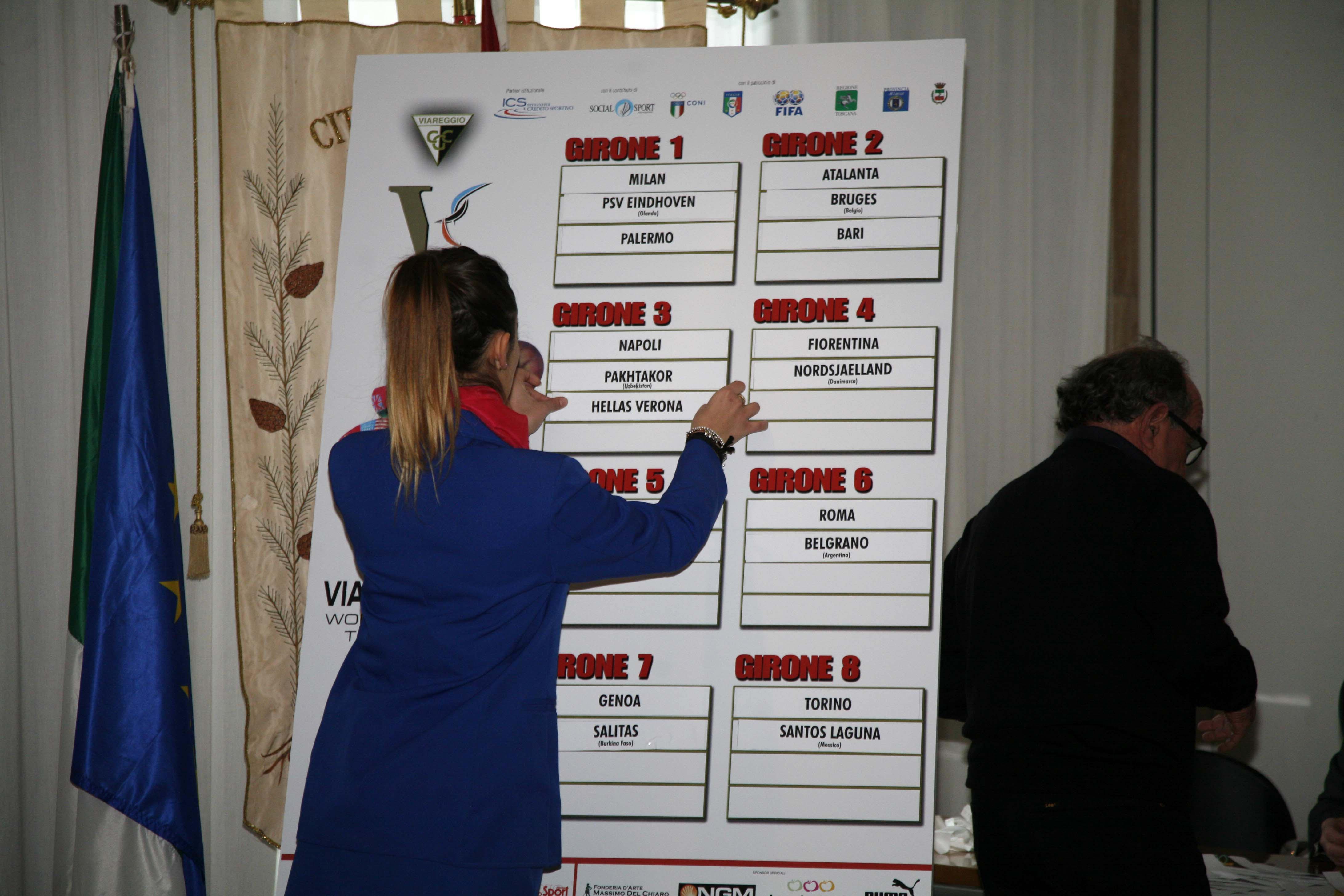 Il sorteggio dei gironi della Viareggio Cup