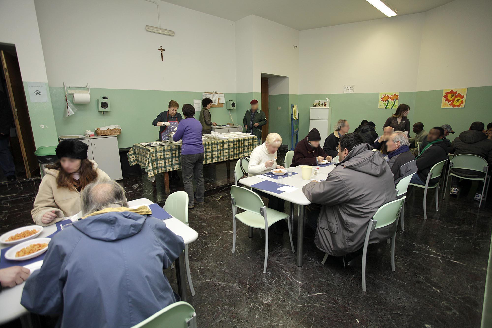 Una mensa dei poveri (foto di archivio)