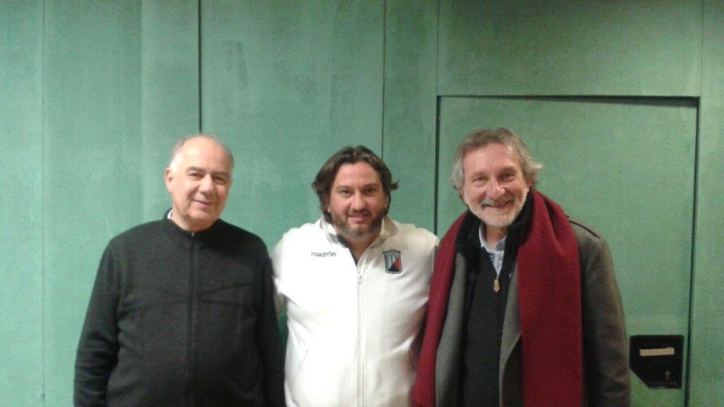 Il sindaco Bellandi (a destra) intervenuto alla festa del Montecatinimurialdo