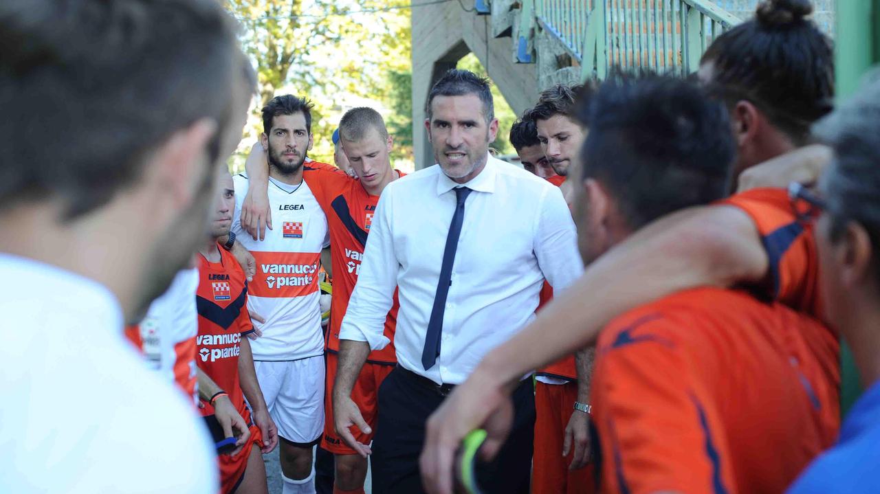 Cristiano Lucarelli, mister della Pistoiese (foto Gori)