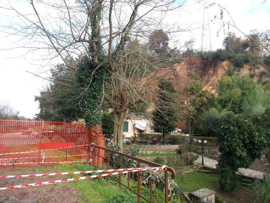 La frana sulle colline di Ripafratta