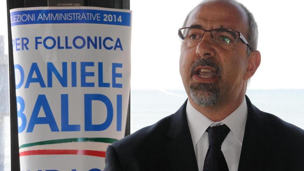 Daniele Baldi durante la campagna elettorale per le comunali