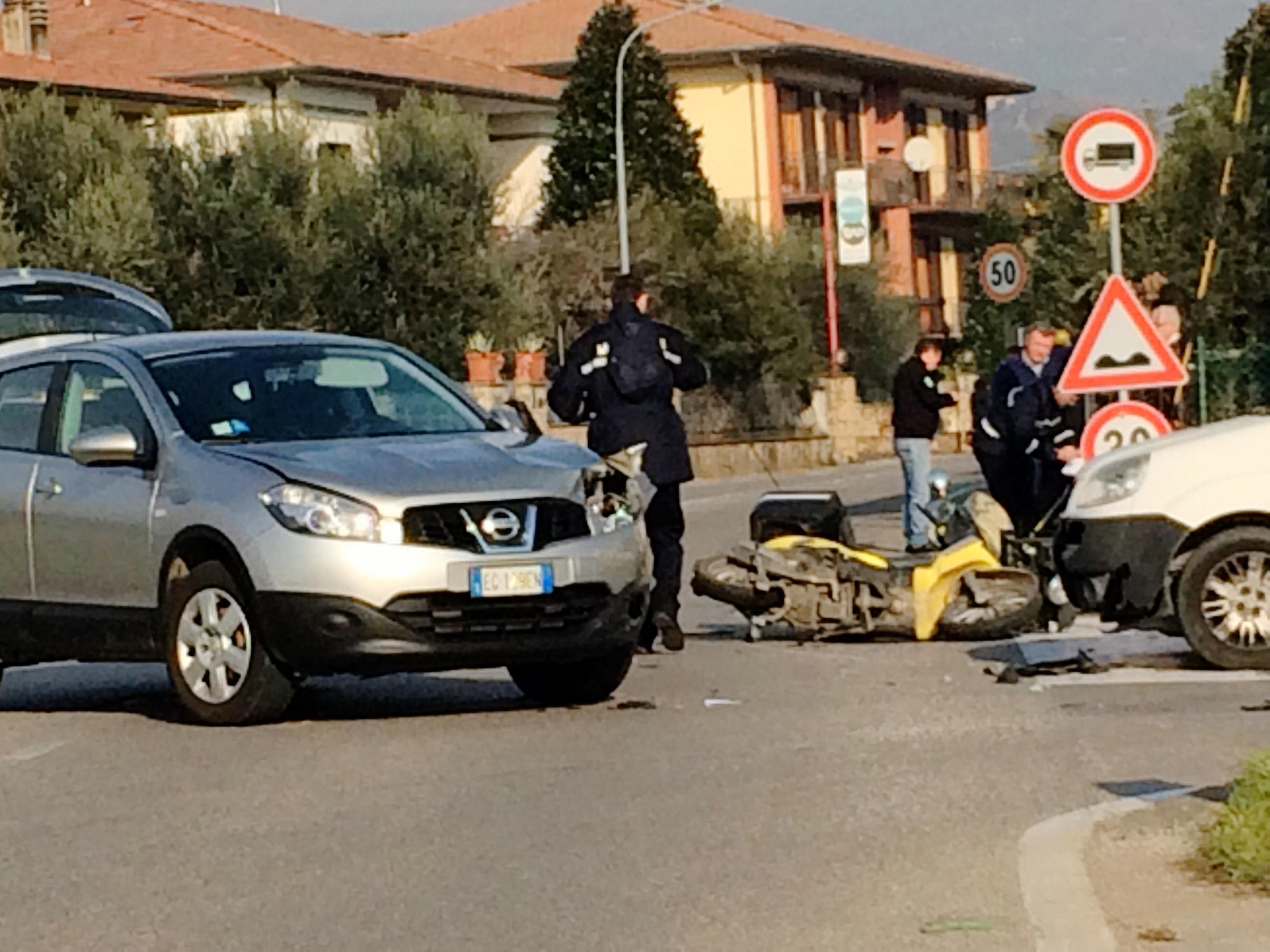 Un'immagine dell'incidente (foto Nucci)