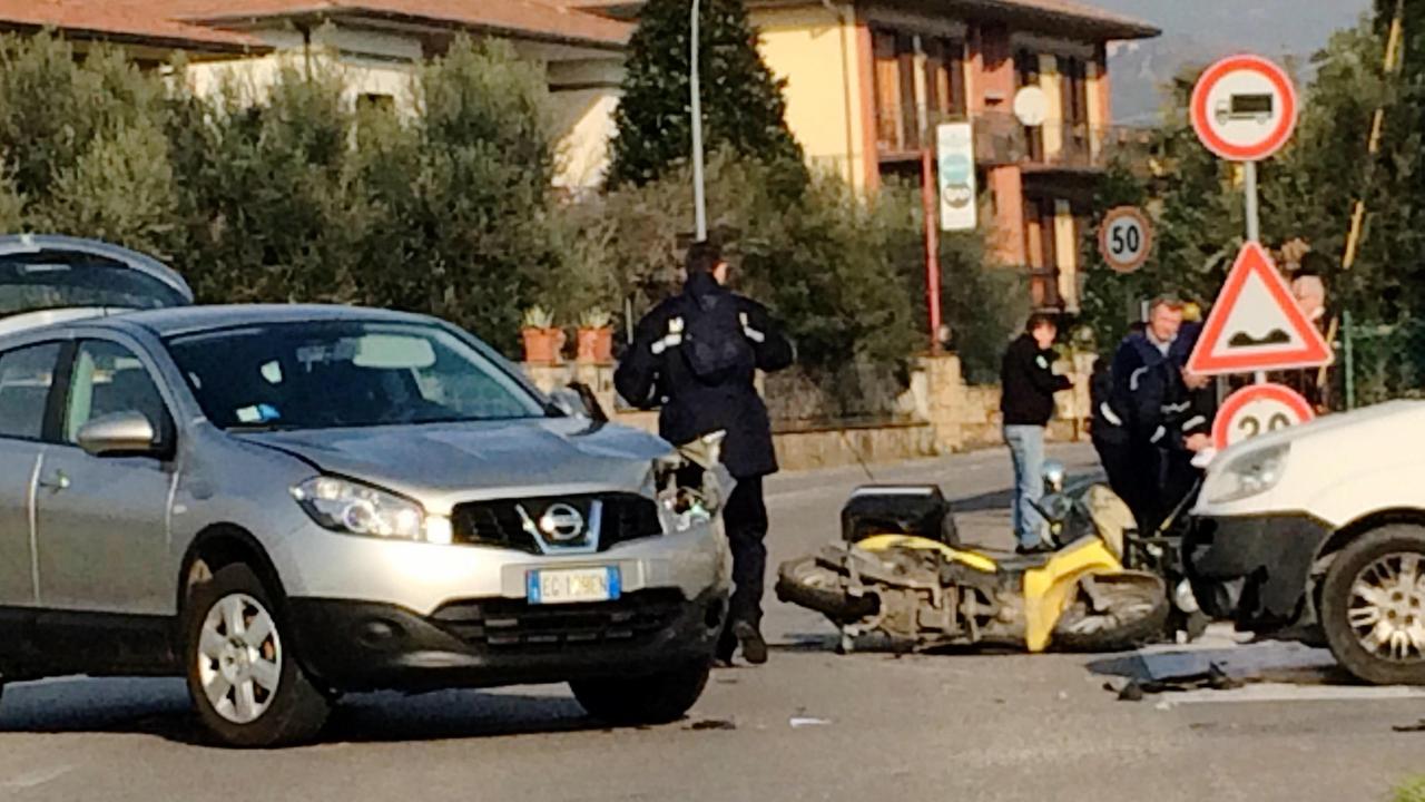 Un'immagine dell'incidente (foto Nucci)