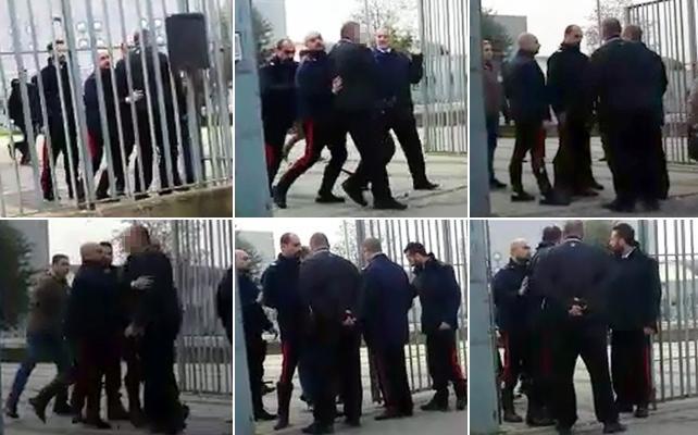 La sequenza della protesta del padre davanti alla scuola