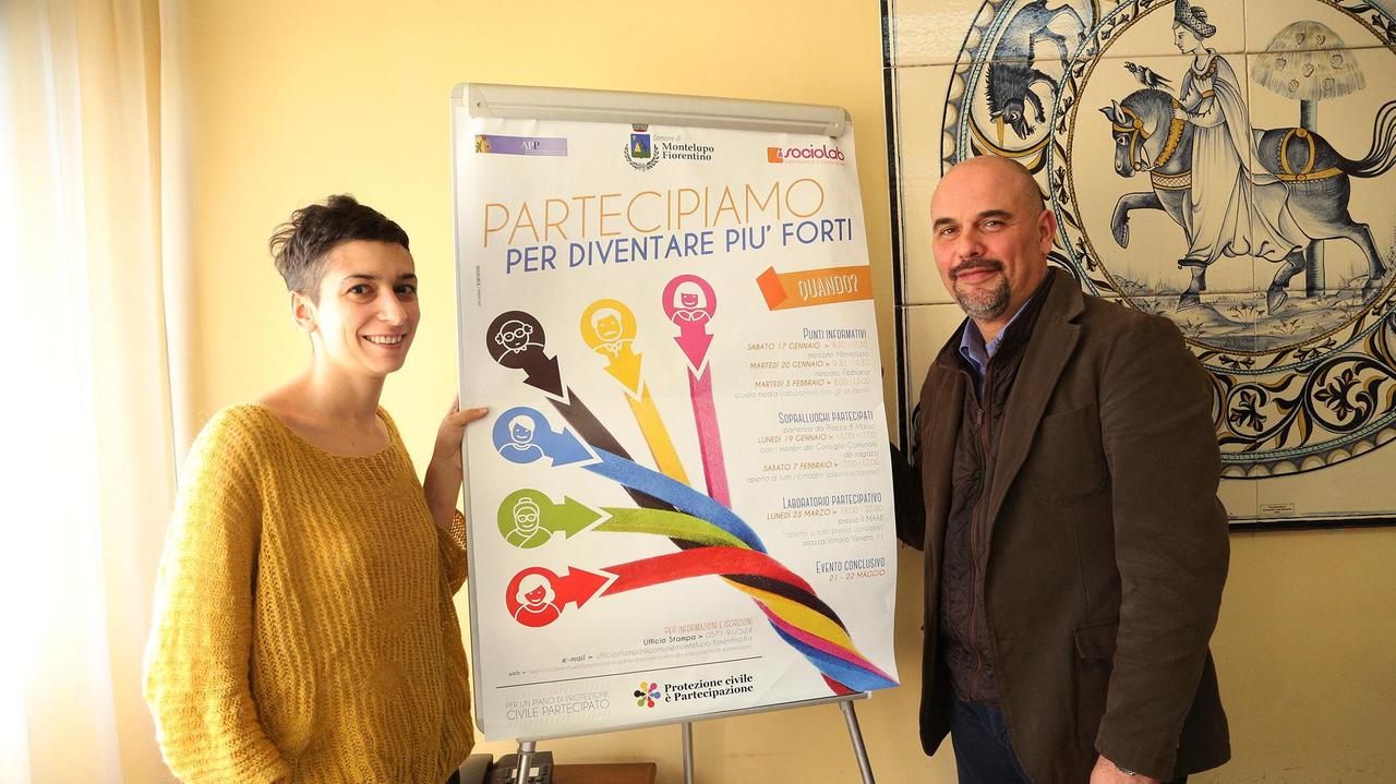 Giulia Maraviglia di Sociolab insieme al sindaco Paolo Masetti