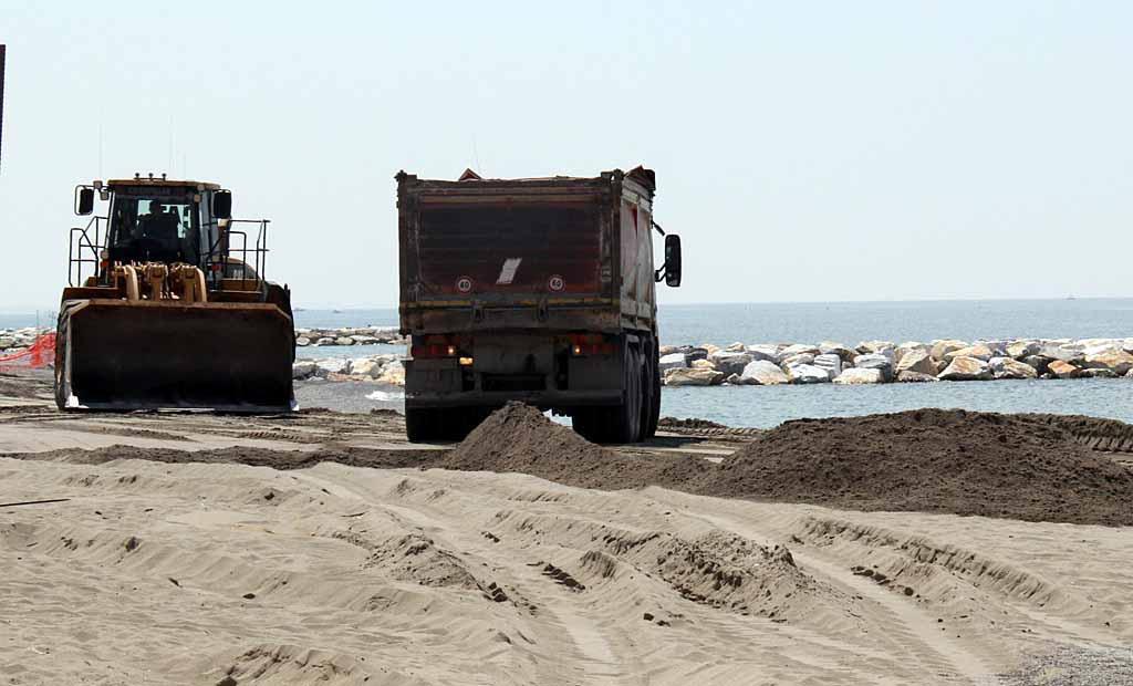 I lavori anti erosione nella primavera 2014