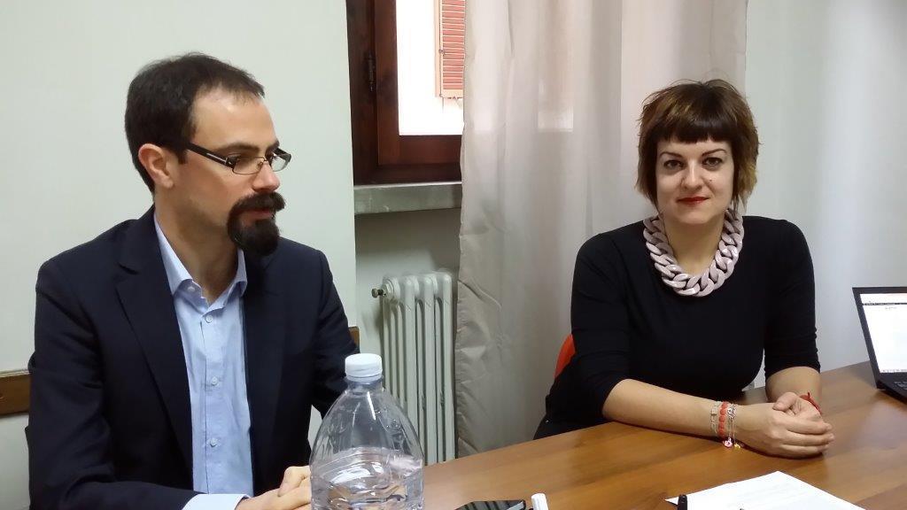 Il segretario Pd Gabriele Bosi e Linda Pieragnoli