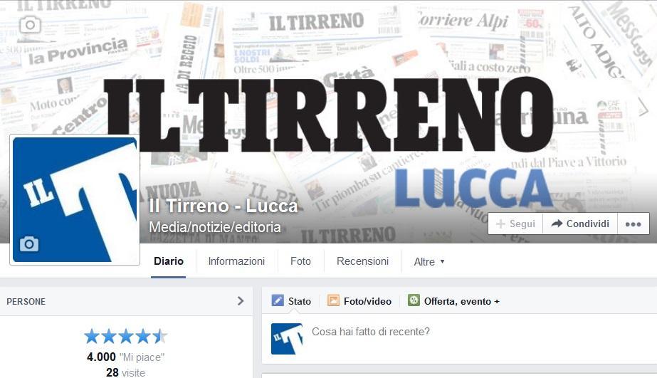 Siamo in quattromila su Facebook Lucca