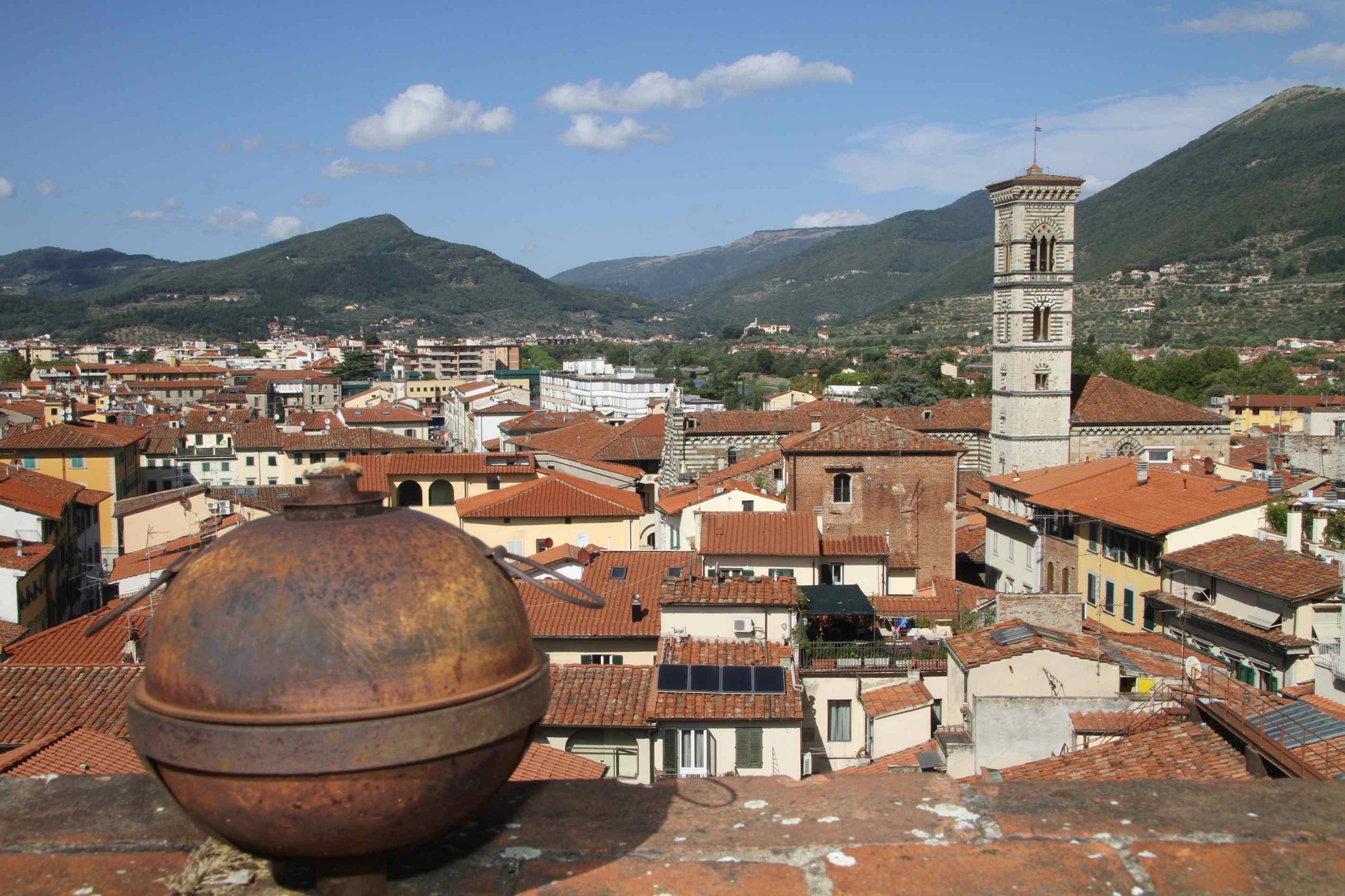 Una veduta del centro di Prato dal Palazzo Pretorio